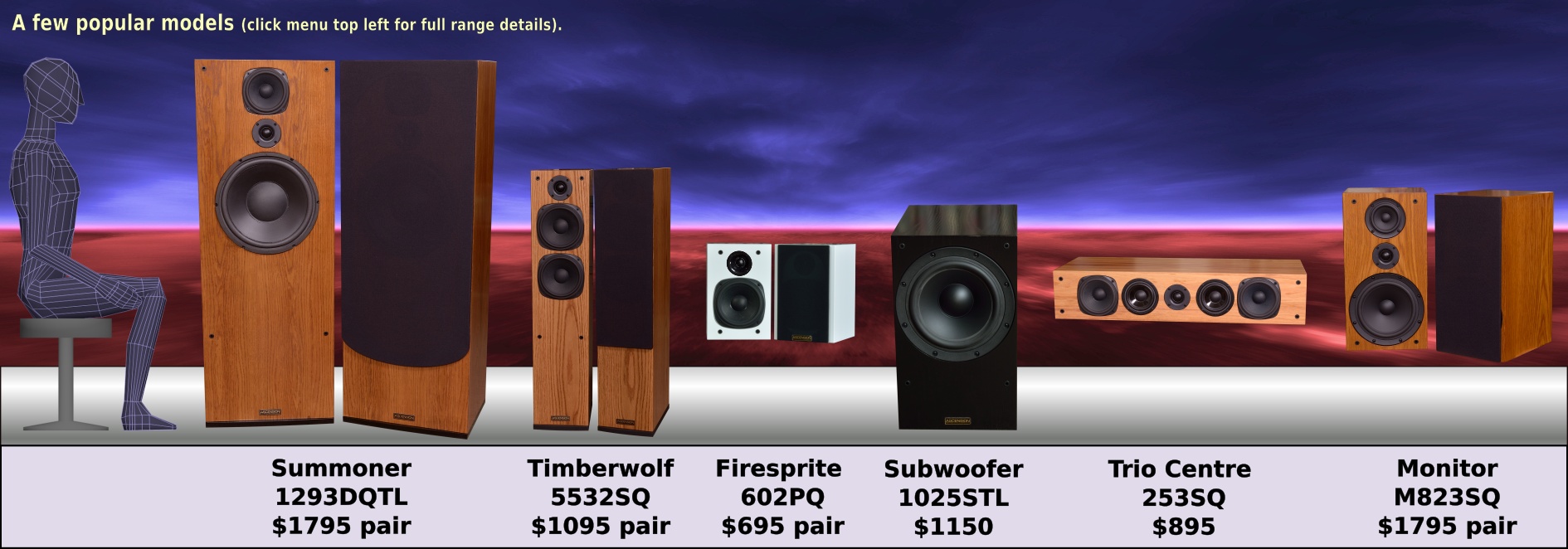 A selection of speaker models
